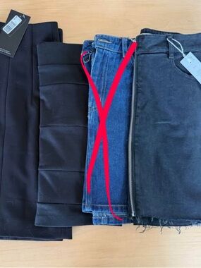 Mixed Skirt Bundle - Black and Blue Denim